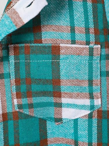 Image of Boys 2 Pieces Clothing Shorts Set Short Sleeve Plaid Button Down Shirt and Cargo Shorts Set 4-12Y