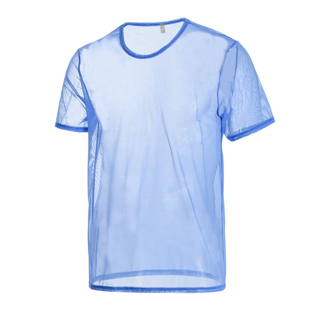 BIATWOWR Herren Hemden Kurzarm Durchsichtiges T-Shirt aus Netzgewebe Muskeln Pullover Unterhemden M L XL 2XL 3XL Mehrfarbig