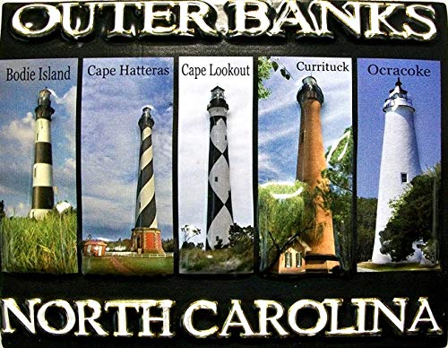 Imán decorativo Outer Banks North Carolina con 5 faros