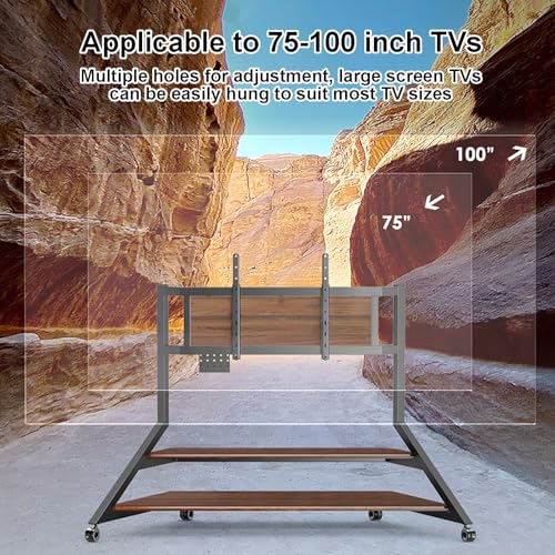 Soporte móvil para TV de 75-100 pulgadas blanco miniatura 2