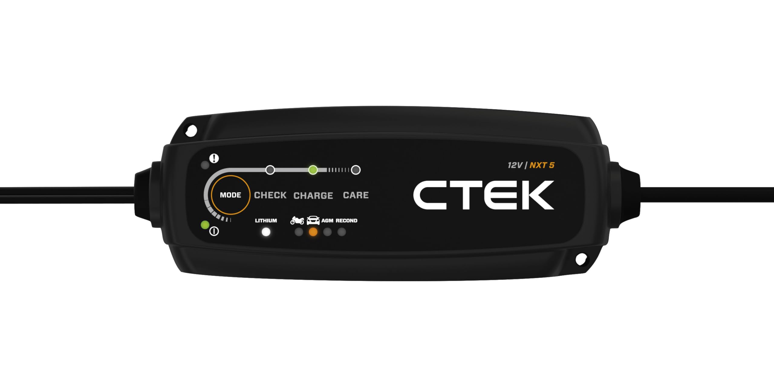 CTEK NXT 5 Smart Battery Charger 12V, Lead Acid and Lithium Compatible, Robust 5A Charger, Reconditioning Mode, AGM Optimisation, Temperature Compensation, Easy-to-Use Battery Maintainer
