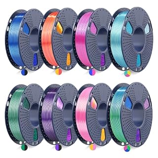 JAYO Silk PLA デュアル&トライカラー 3Dプリンターフィラメントバンドル、250g、8個パック