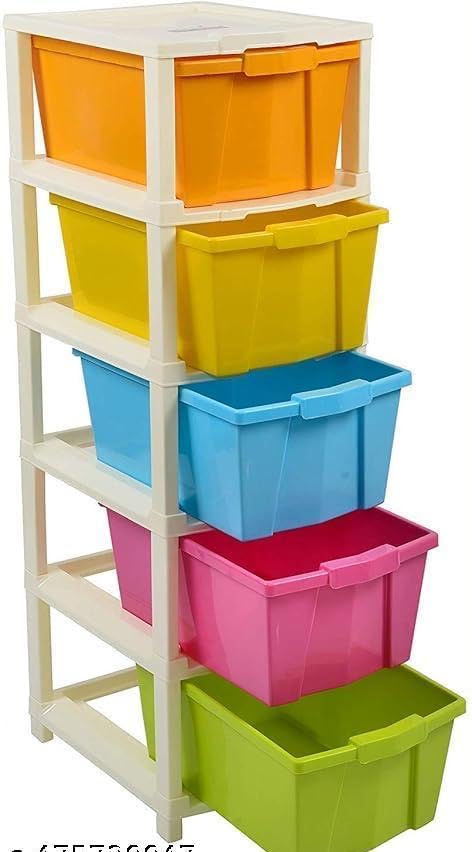 ⁵XL -Drawer Home and Room Plastic Drawers Storage, Multicolor, Drawer Storage Organizer Cabinet Durable Plastic Cabinet Drawer for Clothes, Toys & Stationery