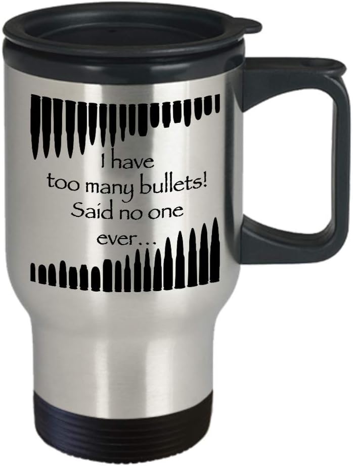 Travel mug Gun Marksman Coffee mug Military gifts Hunter gifts Sniper Gifts for hunters Gun lover Birthday gifts Unique gifts Bullets