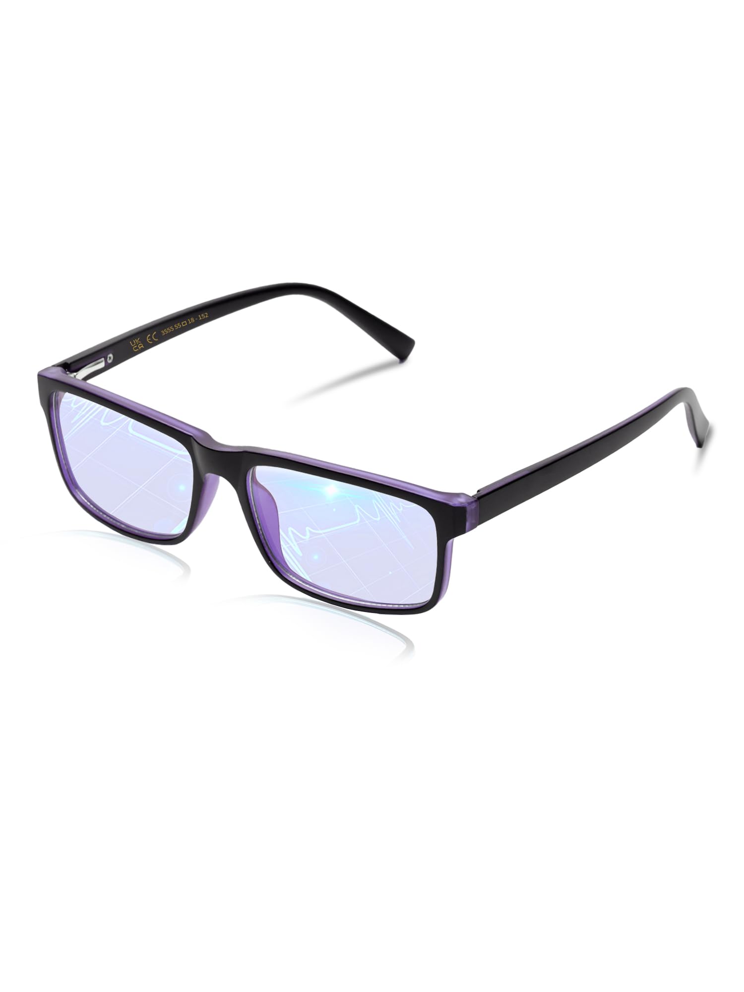 VMJFBJ Occhiali con filtro a luce blu per uomo e donna, occhiali da gioco contro l'affaticamento degli occhi, migliorano il sonno e riducono la fatica, viola, 5,53 x 2,12 x 1,37 pollici
