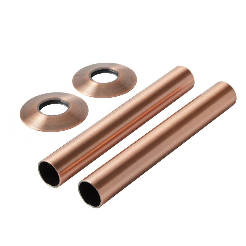 Milano Antique Copper Radiator Pipe Sleeve Covers and Flanges