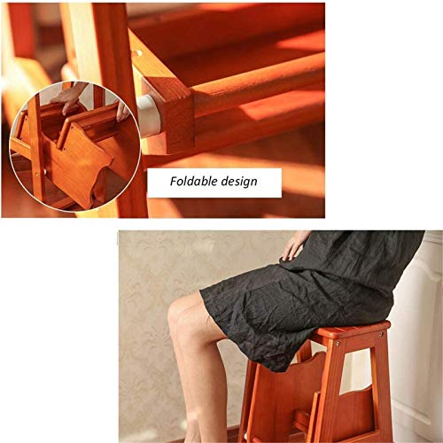 Escabeau d'intérieur en bois durable, petit tabouret robuste et compact