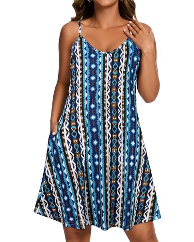 Image of JOELLYUS Womens Spaghetti Strap Dress Summer Dresses Beach Cover Ups Casual Sundresses with Pockets 2026