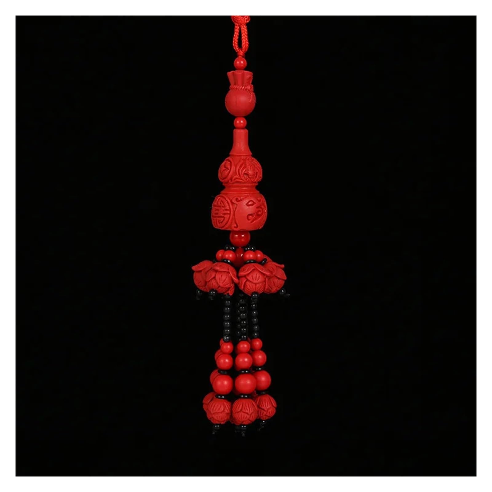 Fit for Cinnabar Gourd Pendant - Car Interior Decoration for Safe Smooth Sailing | Rearview Mirror Charm(F)