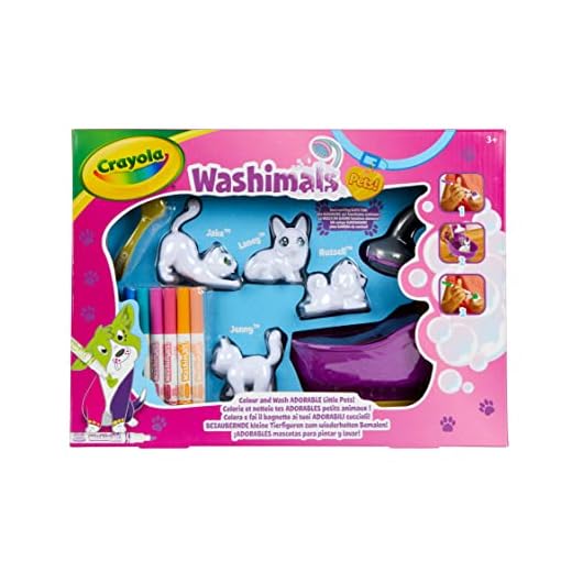 Crayola Scribble Scrubbie Pets Scrub Tub Animal Toy Set, Gift for Kids, Ages 3, 4, 5, 6