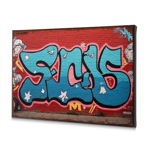 Toile murale salle de bain graffiti de Pâques pour ambiance urbaine