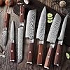 Kitchen-Knife-Sets-7PCS-Damascus-Steel-Knife-Set-Japanese-Vg10-Stainless-Steel-Chef-Santoku-Knife-Cleaver-Bread-Paring-Knife-Cooking-Tools Kitchen Knife Sets, 7PCS Damascus Steel Knife Set Japanese Vg10 Stainless Steel Chef Santoku Knife Cleaver Bread Paring Knife Cooking Tools
