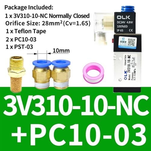 Électrovanne pneumatique à 3 voies 3V310-10-NC : performance sans fuite - 3