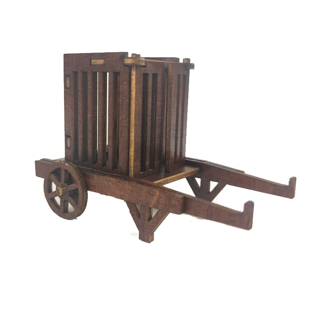 Miniature French Guillotine Mini Model Creative Halloween & Christmas Tree Ornament Decoration Creative and novel decorative pendant,scale1/72 (prison cage model)