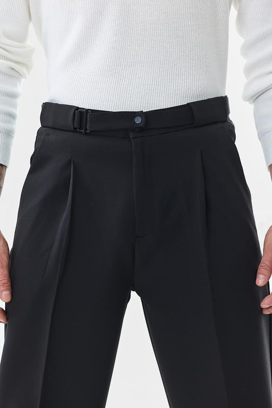 Image of SNITCH Black Korean Relaxed Fit Trousers