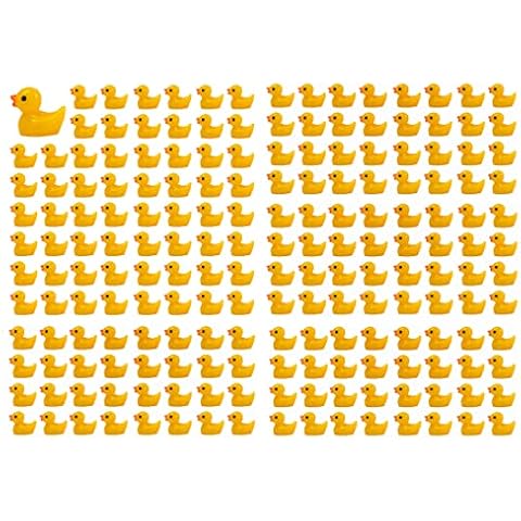 Taponukea 210 Pieces Mini Resin Ducks Miniature Duck Figures for Slime Charms DIY Craft Micro Landscape Garden Aquarium Dollhouse Decoration for Christmas Birthday Party Cover