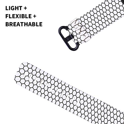 FunBand Compatible with Fitbit Charge 3/Charge 4 Strap Bands,Unique Elegant Floral Pattern Printed Soft Silicone Sport Adjustable Replacement Bracelet for Charge 3/Charge 4 Fitness Activity Wristband - Image 4