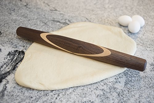 Black Walnut With Sugar Maple Celtic Knot French Style Rolling Pin: Tapered Solid Wood Design. By Top Notch Kitchenware! #TOP3