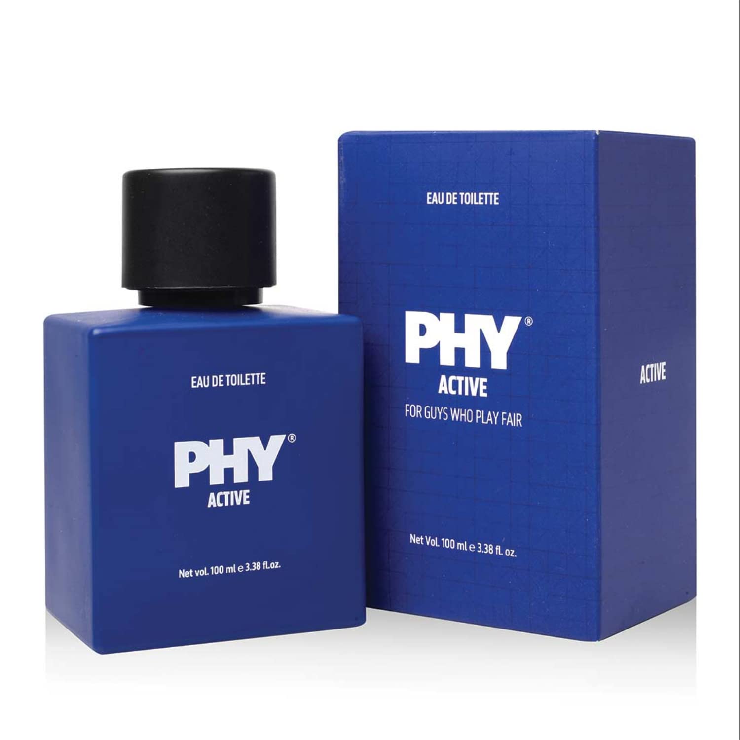 Phy Active Eau de Toilette (EDT) | A whiff of victory | Magnetism of Musk paired with exotic Vanilla | Perfect post a game or workout | Long lasting fragrance, Premium perfume for men, 100 ml