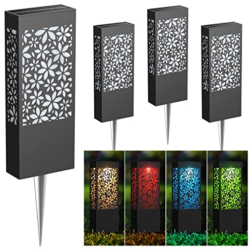 MXwcy Solar Path Lights Solar Outdoor Lights Hollow Out Patterns