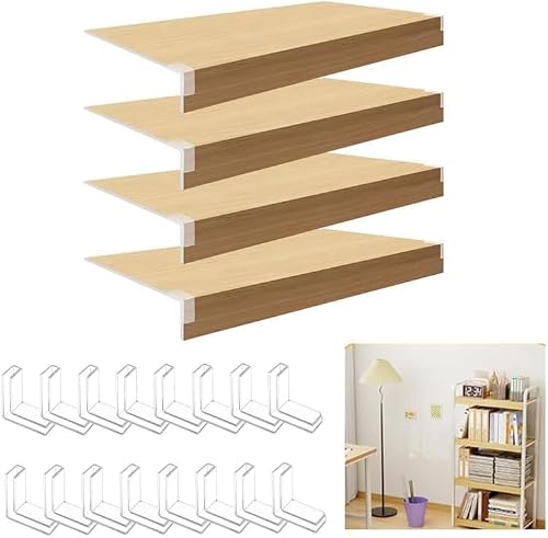 PVC Wire Shelf Covers 26x18x2in PVC Wire Shelf Cover for Pantry,Removable Closet Decoration Rack Liners (Not Wood) for Kitchen Bathroom Office Shelving,durably Shelves Easy Install Oak Color(4 Pcs)