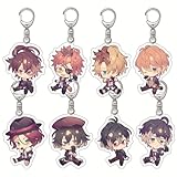 ISaikoy Set of 8 Anime Diabolik Lovers Acrylic Keychain Double Side Pendant Keyring A
