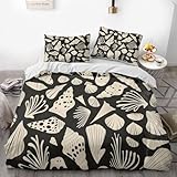 BSYYZQC Funda Nórdica Cama 150 Concha Funda de Edredón 240x220 CaparazóN Juego de Funda Nórdica de Microfibra Suave con Cremallera y 2 Fundas de Almohada 50x75