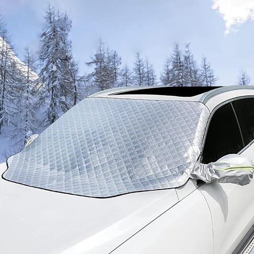 Protector De Parabrisas Magnético QWORK - Tamaño 145x113 Cm, Impermeable, Anti-UV Y Antipolvo