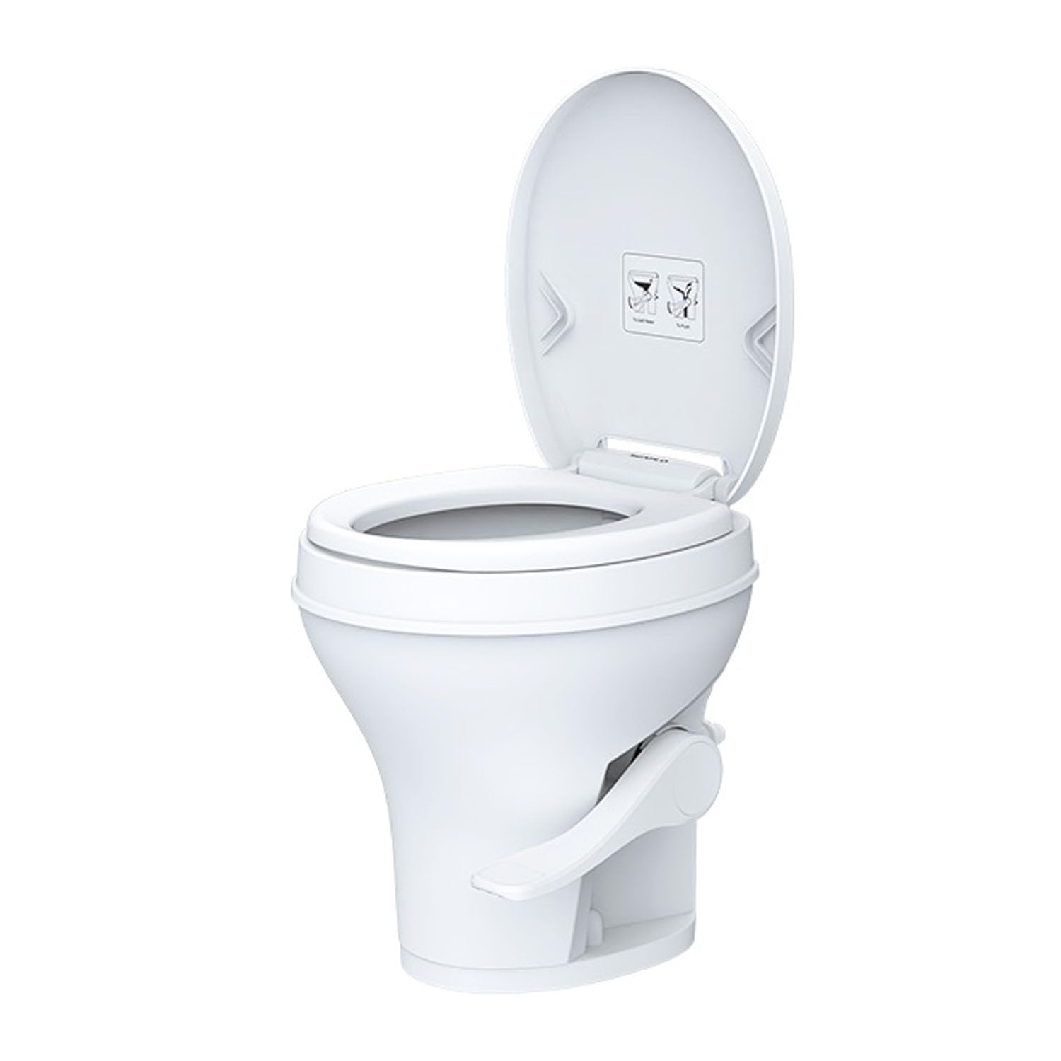 SEAFLO Caravan Wohnmobil Toilette RV Standtoilette Fußpedal-Spülung Komfort-Sitzhöhe Soft-Close Sitz SFRTPH-01-01