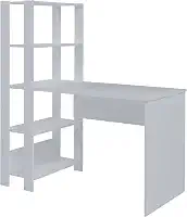 Escrivaninha com Estante Lateral MATCH cor Branco - Artely