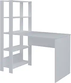 Escrivaninha com Estante Lateral MATCH cor Branco - Artely