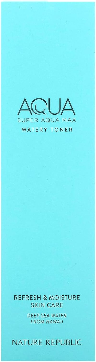 Nature Republic Super Aqua Max Watery Toner_Hydrating Deep sea Water Essence Daily Moisturizer & Glow Lightweight Long Lasting Glass Skin for Face Korean Beauty Facial Skin Care 150ml / 5.07 fl.oz - Image 2