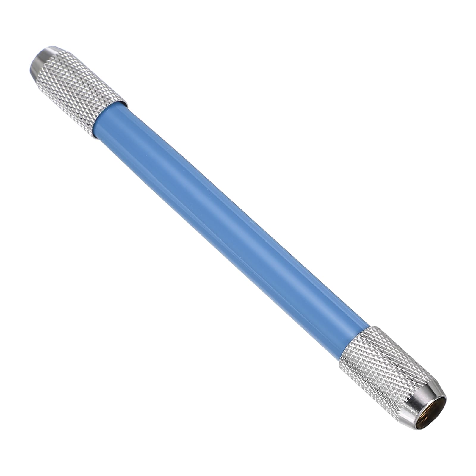 PATIKIL Pencil Extenders, 1Pcs Art Adjustable Metal Pencil Holder Lengthener Double-ended Pen Sleeve for Short Pencil Crayon Colored Pencils Writing Desk Office, Blue