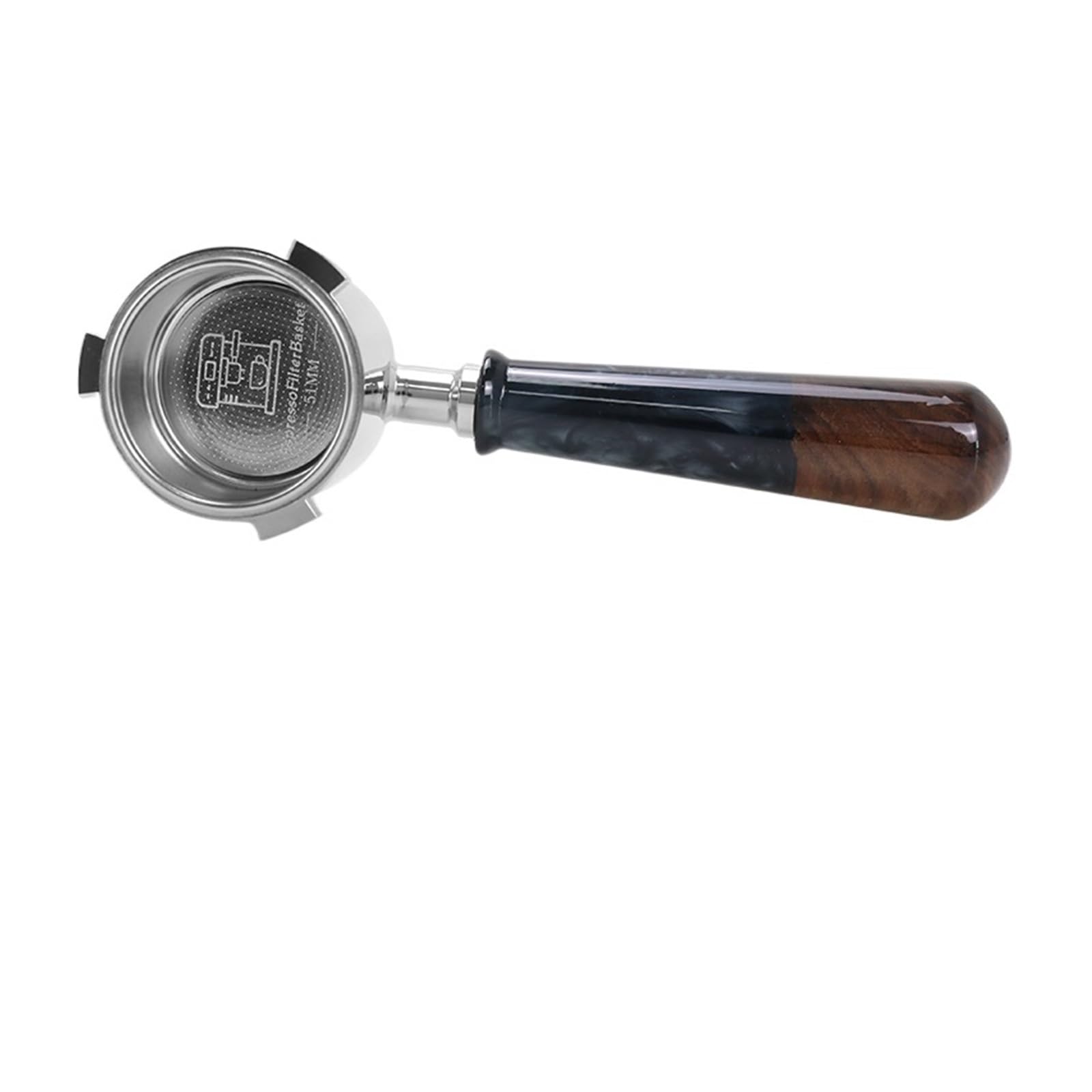 Portafiltro de café sin fondo de 51mm, compatible con Delonghi, Dedica EC680 EC9335 Homix H11, accesorio for Espresso, herramientas de Barista | Delonghi 9Serie 3Ears