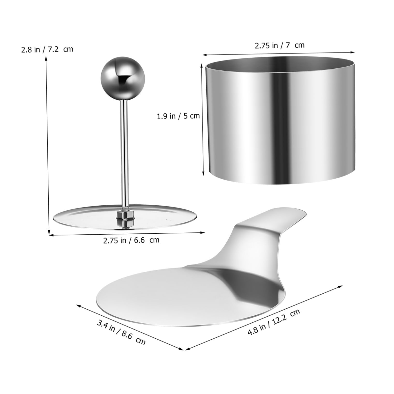 BESTYASH 1set Stainless Steel Round Cake Mold for Baking Mousse Pudding and Small Desserts Cooking for Home Bakers for Personal Treats and Gatherings