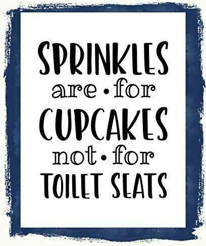 Top Shelf Novelties Sprinkles are for Cupcakes Not Toilet Seats