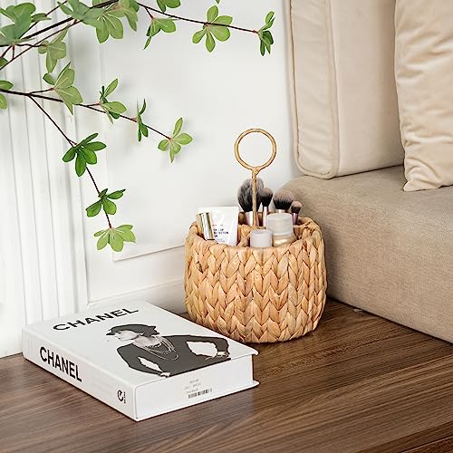 Kolwoven ROUND FLATWARE ORGANIZER Wicker Flatware Organizer, Kitchen Utensil Holder For Countertop, Silverware Caddy Natural Woven Flatware Caddy thumb #4