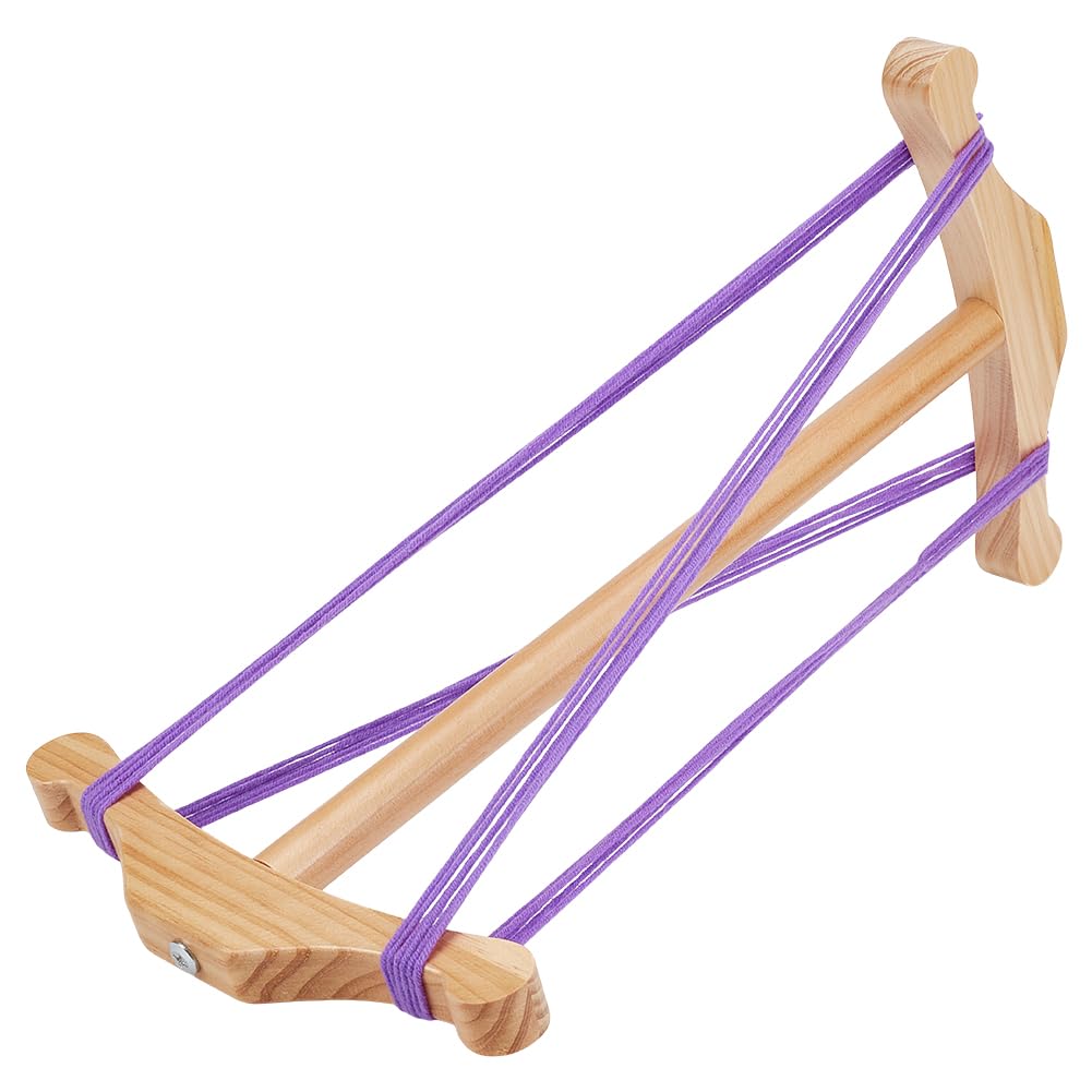 BENECREAT Strumento di Filatura In Legno Bianco Navajo per La Del, Filato A Mano, Strato, Creazione di Una Matassa, 40x21x2cm