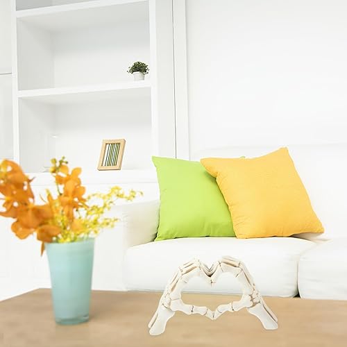 Miniatura 8 de Artibetter Escultura de manos de corazón, gesto, decoración de corazón, adorno de amor, esqueleto, corazones, escultura, calavera, pareja, estatua