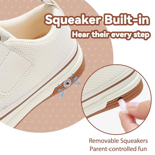 Baby Squeaky Shoes Walking Sneakers with On/Off Squeaker Switch Non-Slip First Walkers Soft Rubber Toe Breathable Mesh4