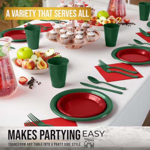 Image of Exquisite 350 Pcs Christmas Plates and Napkins Party Supplies Plate Sets