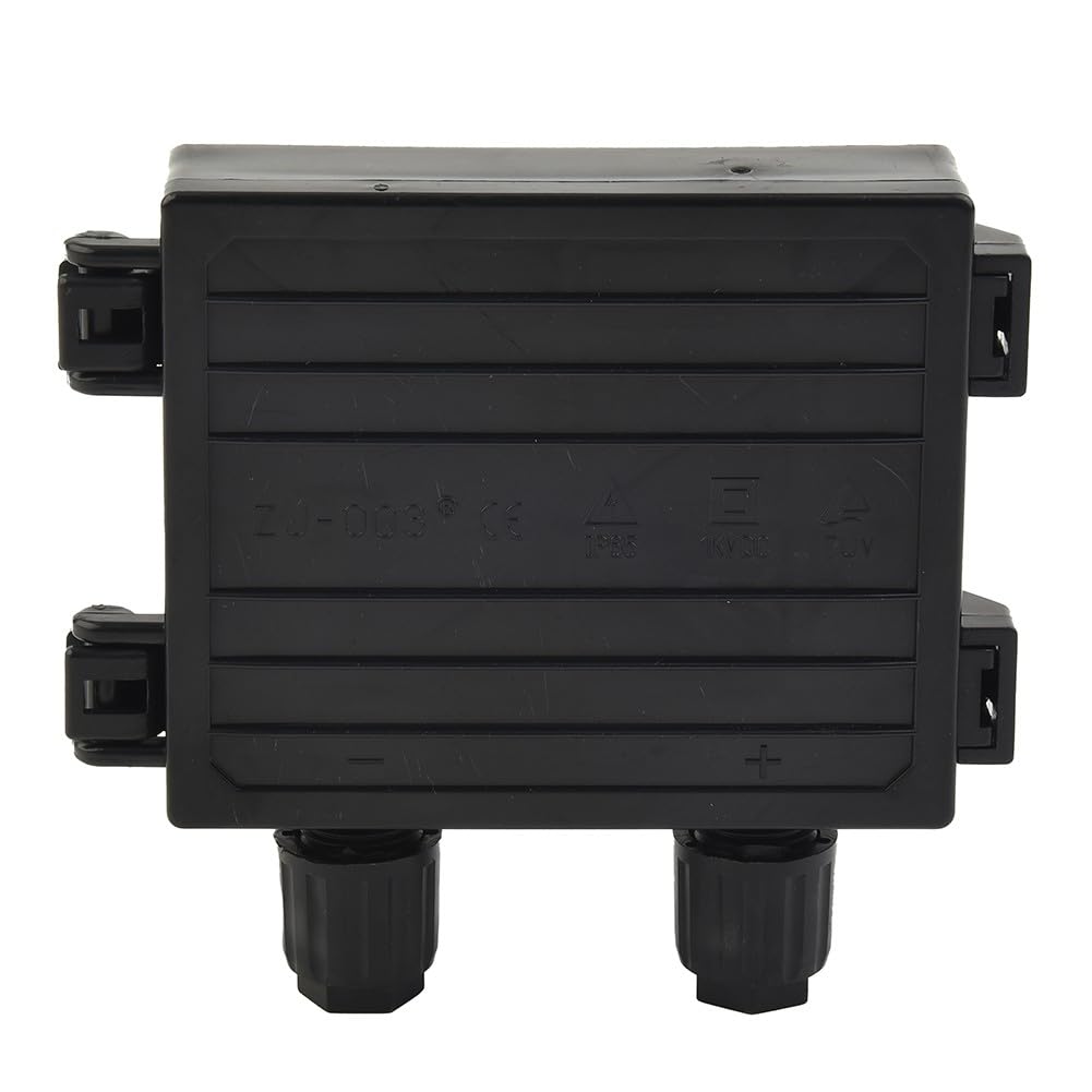 PV Solar Anschlussdose mit 2 Dioden für 50W-120W Solarpanel, 1000V DC, 10A Diodenstrom, IP65 bewertet, Clip-Together Dichtung, UV-beständig für PV-Anlagen im Freien
