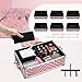 FRENESSA 3 in 1 Rolling Makeup Train Case Portable Cosmetic Trolley Large Storage for Professional with 360° Swivel Wheels Salon Barber Case Traveling Cart Trunk - Glitter Pink