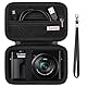 Supmay Kamera Fall für Panasonic LUMIX DC-TZ99E-K Kompakte Travel Zoom Kamera/LX10 ZS200D ZS200 ZS80 ZS100 ZS70 ZS60 Kamera, Schutzhülle Tasche mit Mesh Tasche für Akku Pack, Ladekabel, Schwarz