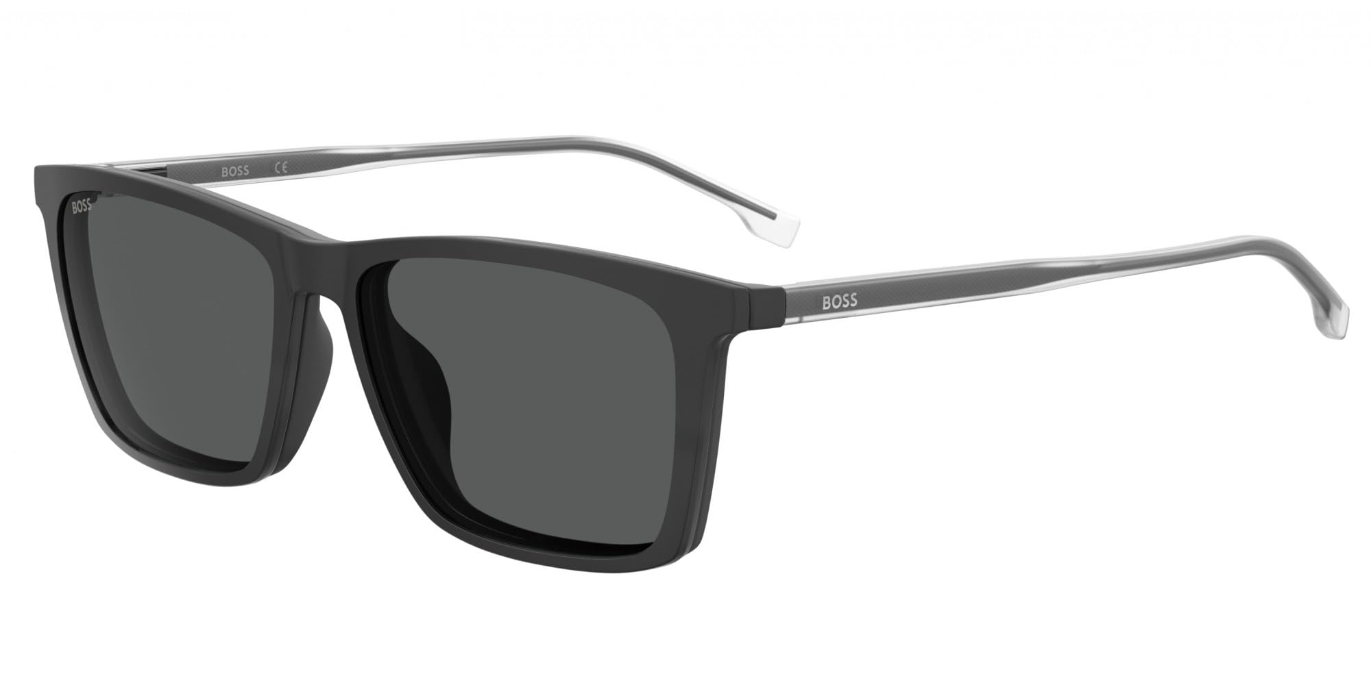 Boss BOSS 1151/CS Okulary Słoneczne MATTE BLACK/GREY CLIPON 56/16/145 Mężczyzna