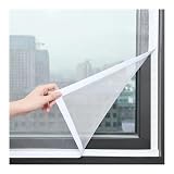 1pc 110/120/130cm moskitiera na okno samoprzylepna letnia odporna owady do okien(White 120cm,110cm)