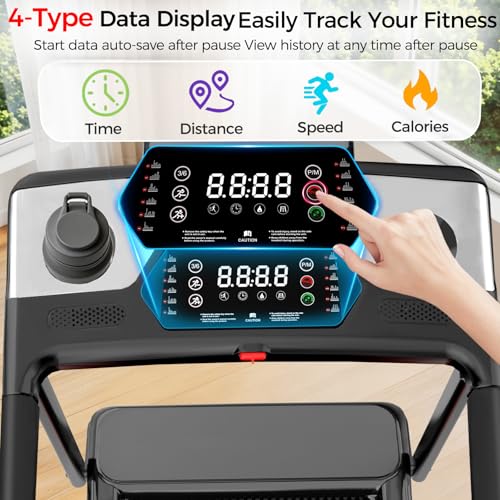 Image of Foldable Treadmill for Home, 3-in-1 Walking Pad with 15% Incline Handle Bar, 300LBS Capacity, 3.0HP Quiet Brushless, Small Treadmills for Small Spaces FutureGlide
