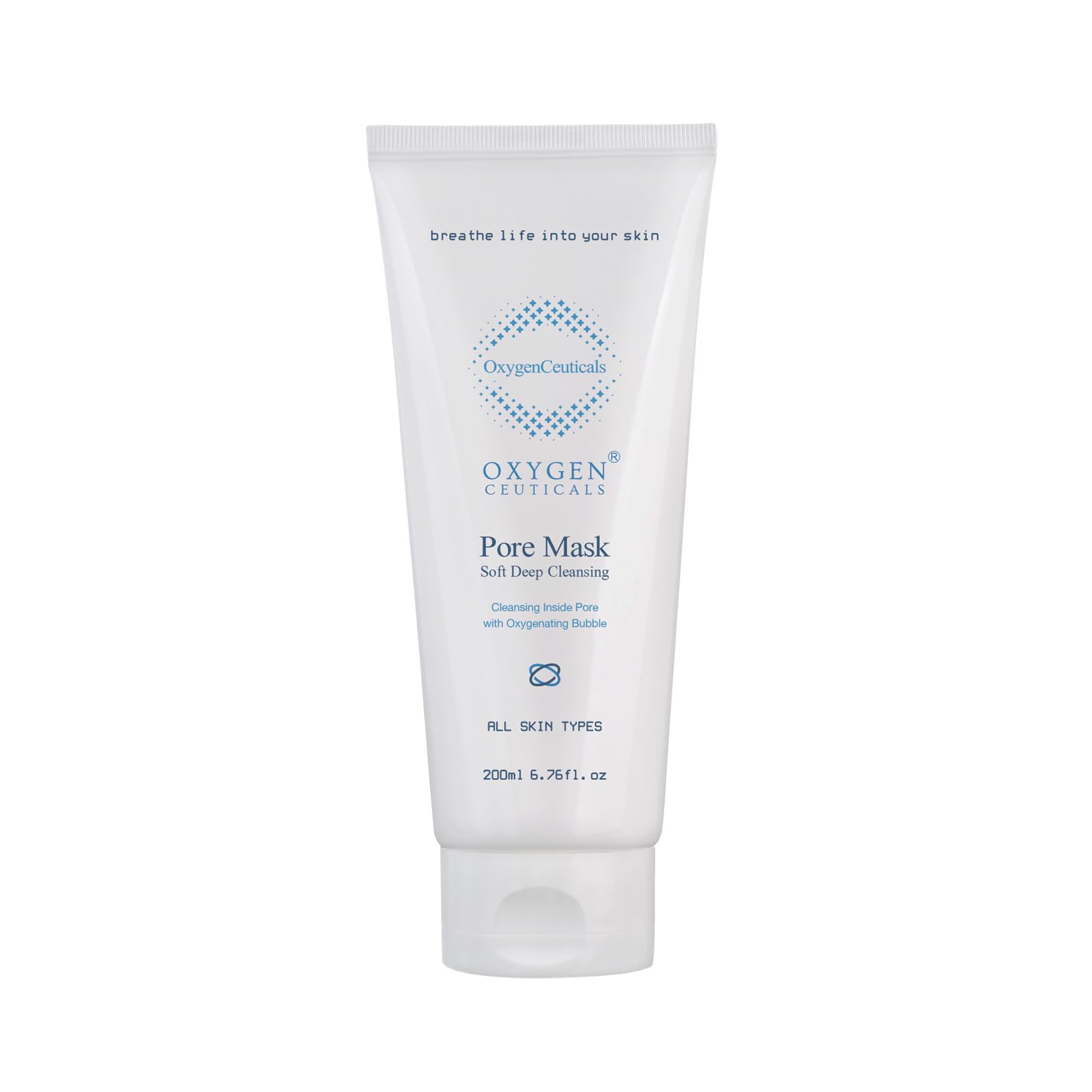 OxygenCeuticals Oxygen Bubble Facial Mask for deep pore cleansing, Pore Mask, 200 ML/6.76 oz, Oxygen Bubbles Foaming wash for oily skin, combination skin, sensitive skin, dry skin