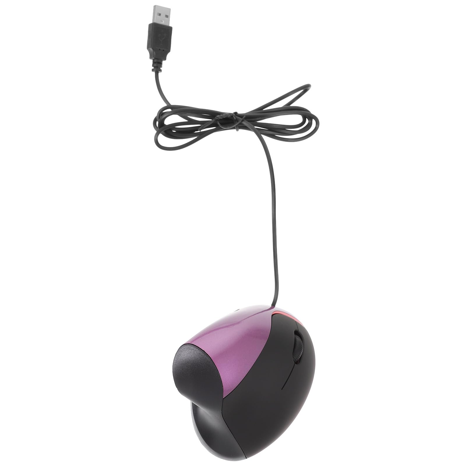 ULTECHNOVO Mouse Verticale Ergonomico 5 Pulsanti, Design Ergonomico in Abs Leggero Pulsanti Regolabili, Mouse USB Cablato per Computer e Laptop