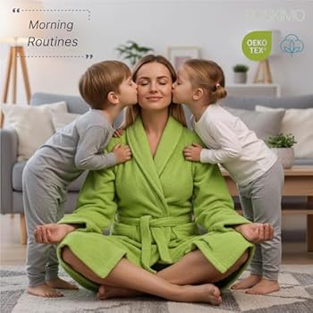 BOSKIMO Nutria Unisex Bathrobe for Men and Women, 100% Cotton, 420 g/m²